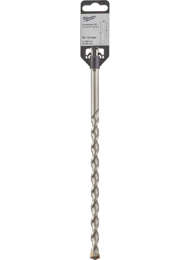 Бур SDS-PLUS Contractor MILWAUKEE діаметр 12x260х200мм (4932471238)