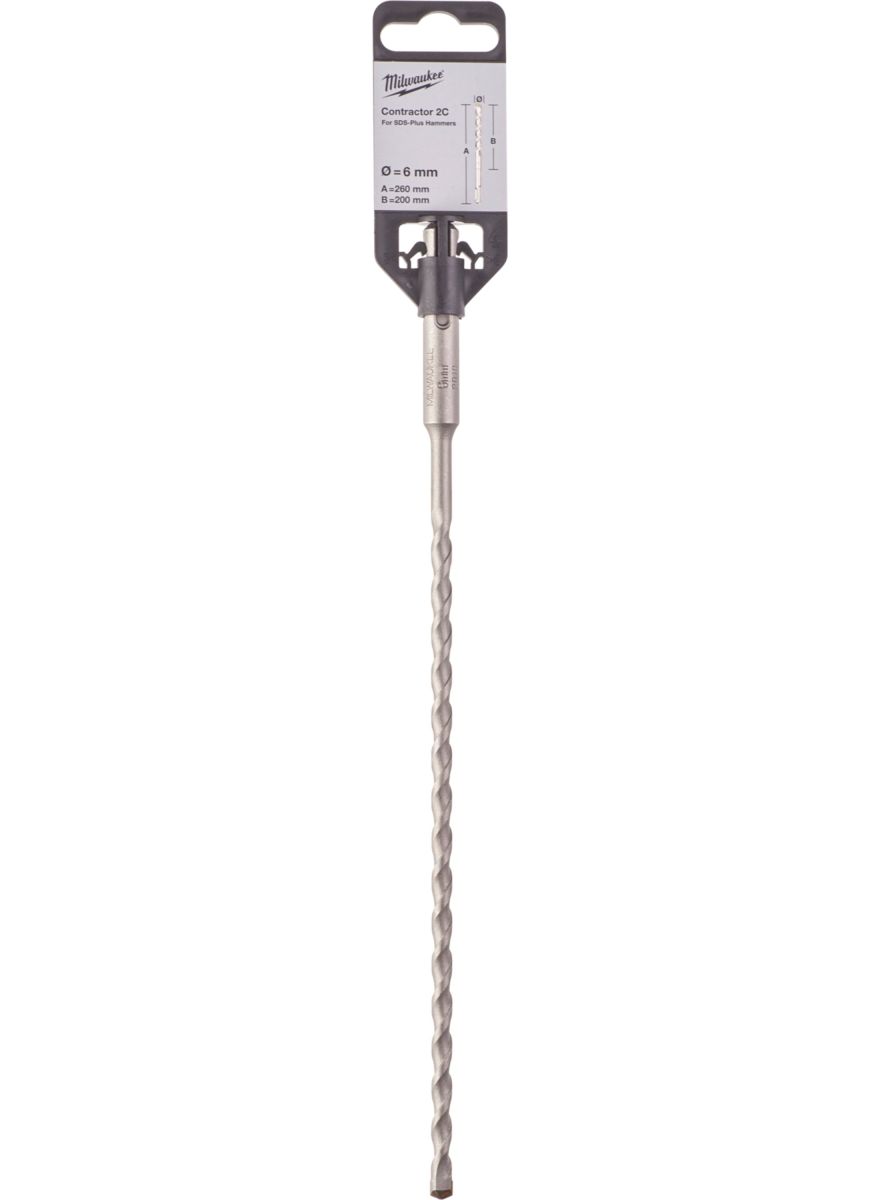 Бур SDS-PLUS Contractor MILWAUKEE діаметр 6x260х200мм (4932471266)