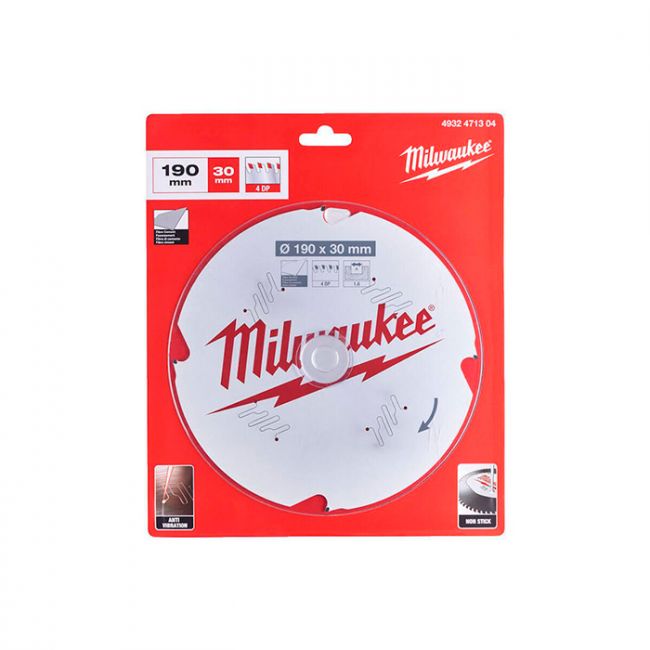 Пильный диск Milwaukee 190/30 мм/1,8 мм, 4 зуб. (4932471304)