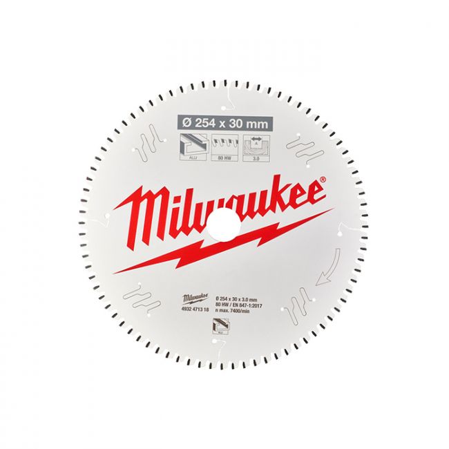 Диск пильный Milwaukee CSB MS Alu 254x30x3 мм 80 зубьев (4932471318)
