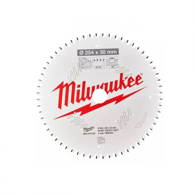 Пильный диск Milwaukee 254x30 мм, 60 зуб. (4932471320)