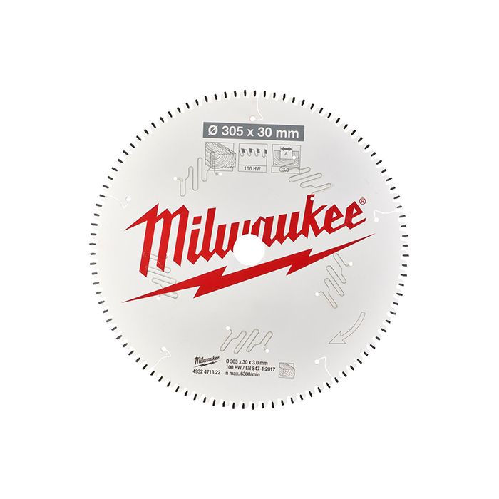 Диск пиляльний по дереву для торцювальних пил PFTE MILWAUKEE, діаметр 305х30х3,0мм, 100 зуб. (4932471322)