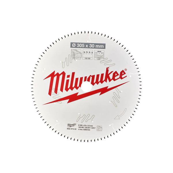 Диск пиляльний по дереву для торцювальних пил PFTE MILWAUKEE, діаметр 305х30х3,0мм, 100 зуб. (4932471322)