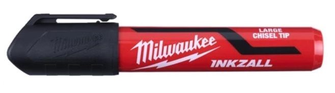 Набір маркерів для будмайданчика INKZALL MILWAUKEE, великих (L) чорних, (3шт) (4932471554)