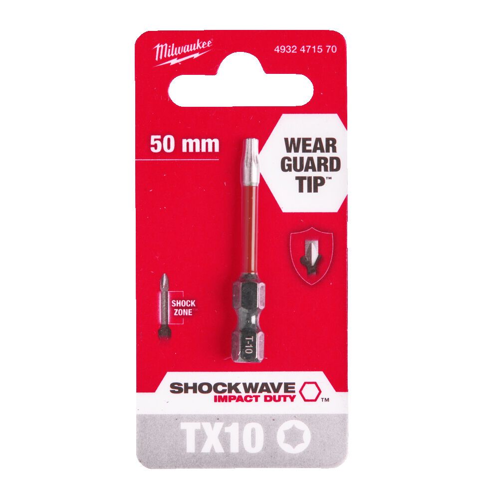 Біта SHOCKWAVE MILWAUKEE, TX10, 50мм (4932471570)