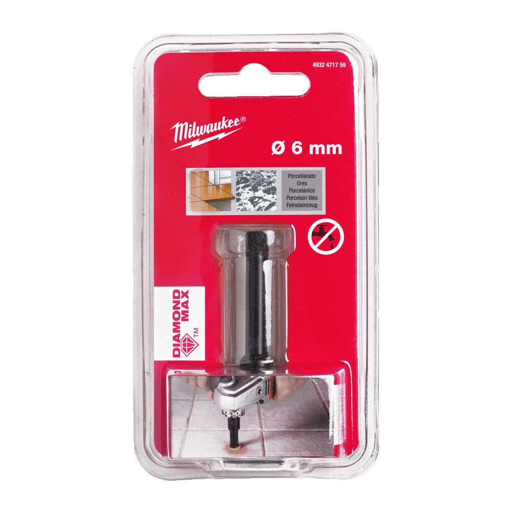 Коронка алмазная Milwaukee Diamond Max 6мм (4932471759)