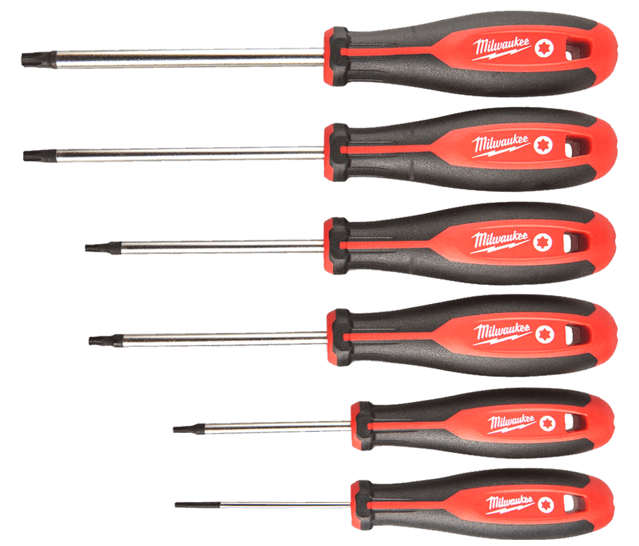 Набір викруток магнітних з тригранною рукояткою MILWAUKEE TORX (6шт) (4932471809)
