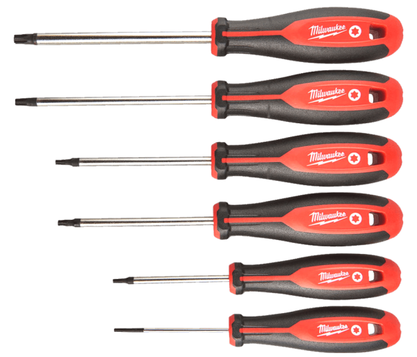 Набір викруток магнітних з тригранною рукояткою MILWAUKEE TORX (6шт) (4932471809)