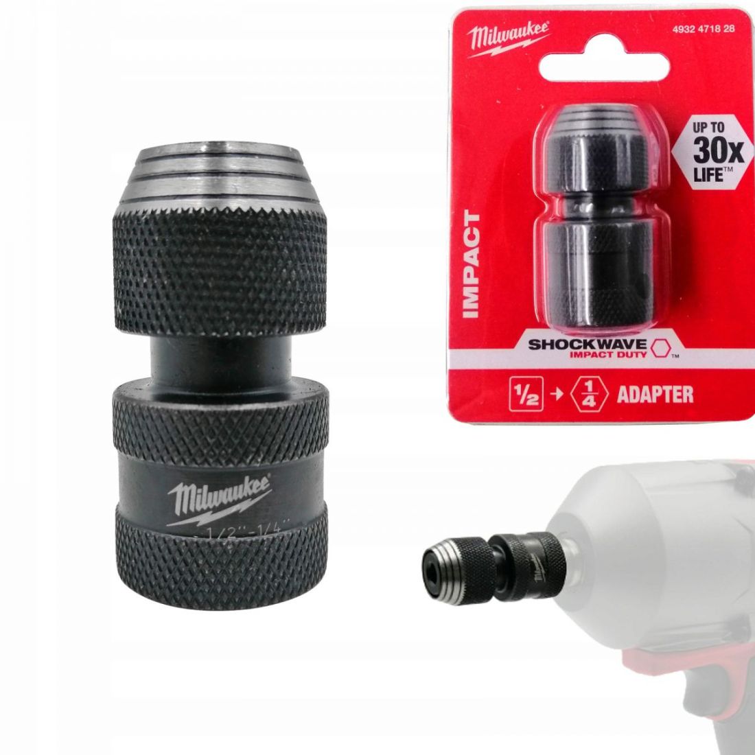 Переходник Milwaukee 1/2" 1/4" (4932471828)