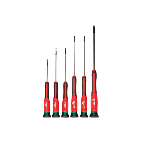 Набір викруток Torx MILWAUKEE для точних робіт, (6шт) трикотажний чохол на блискавці (4932471870)