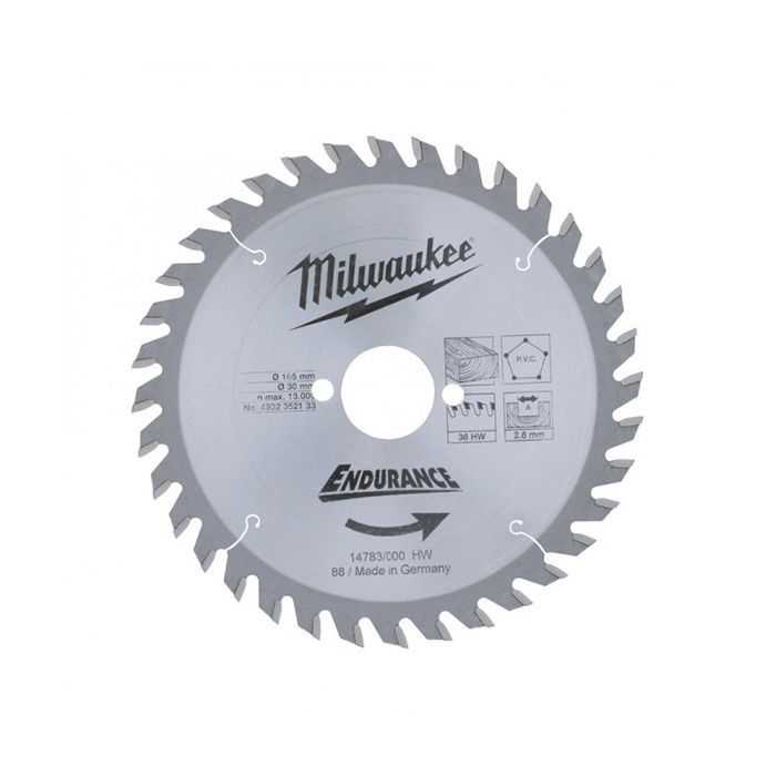 Диск пиляльний по дереву PFTE THIN KERF MILWAUKEE, діаметр 165х20х1,6мм, 40 зуб. (4932471932)