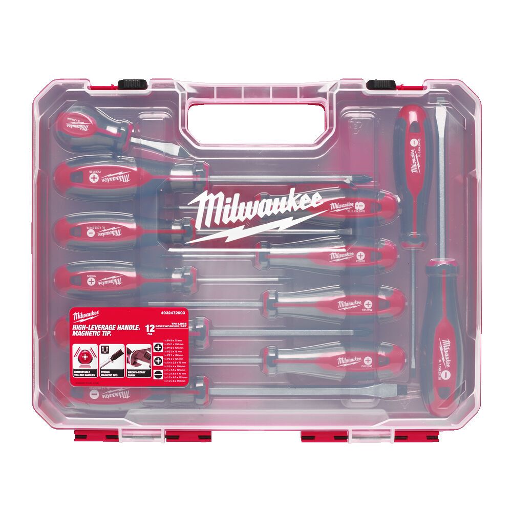 Набор отверток магнитных Milwaukee 12 шт (4932472003)