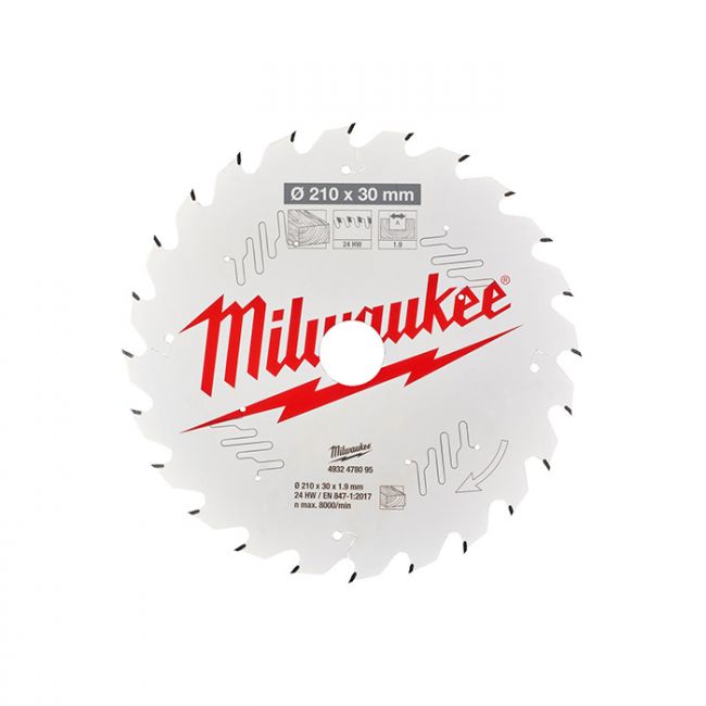 Пильный диск Milwaukee PFTE 210х30х1.9мм 24 зубьев (4932478095)