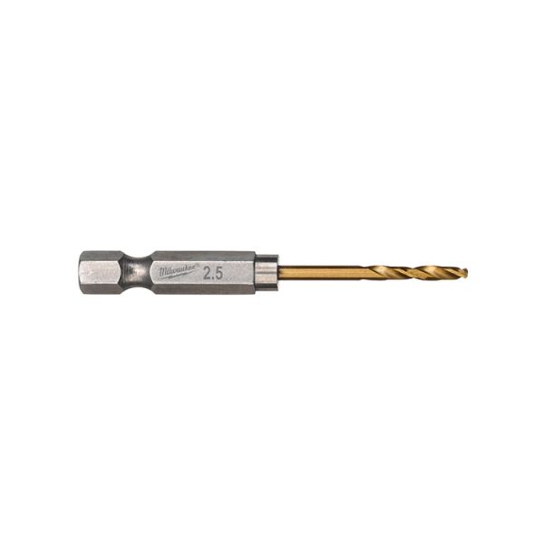 Сверло по металлу Milwaukee Shokwave HSS-G TiN Red Hex 2,5 мм (10шт) (4932478175)