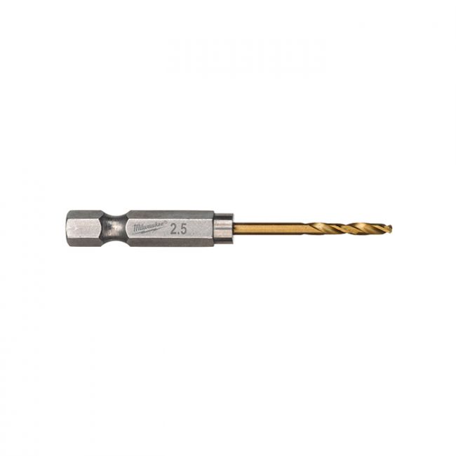 Свердло по металу RedHEX SHOCKWAVE™ HSS-TiN MILWAUKEE, діаметр 2,5х62х19мм, (10шт), пластикова коробка (4932478175)