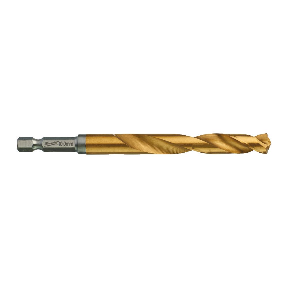 Свердло по металу RedHEX SHOCKWAVE HSS-TiN MILWAUKEE, діаметр 10,0х120х76мм, (5шт), пластикова коробка (4932478184)