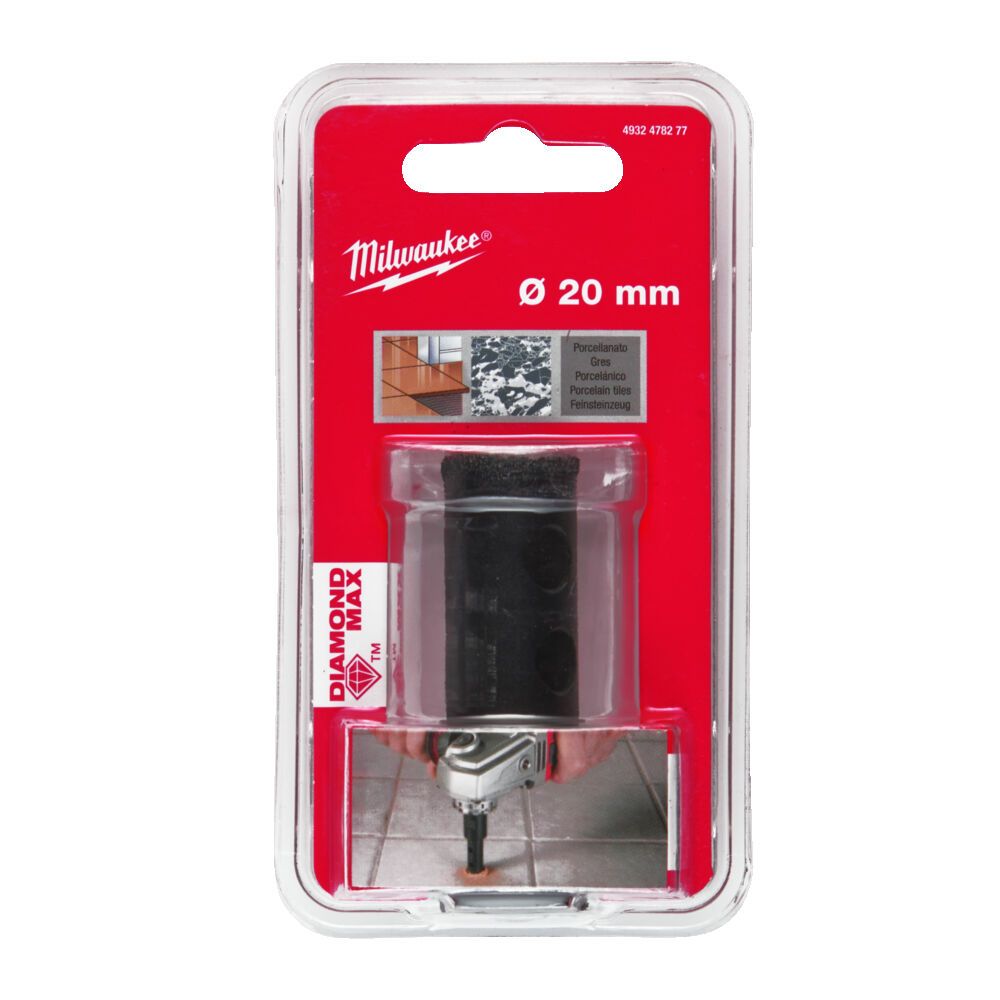 Коронка алмазна Diamond Max MILWAUKEE, O20мм (4932478277)