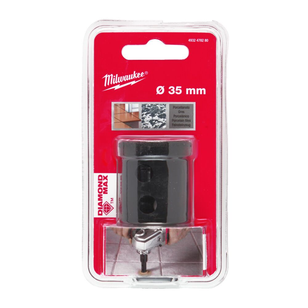 Коронка алмазна Diamond Max MILWAUKEE, O35мм (4932478280)
