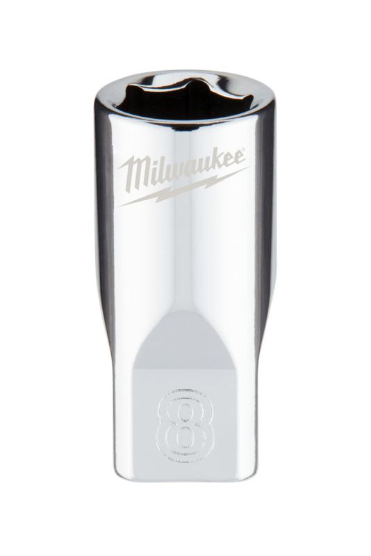 Головка торцева хромована 1/4'' 6гр. MILWAUKEE, 8мм (4932478316)