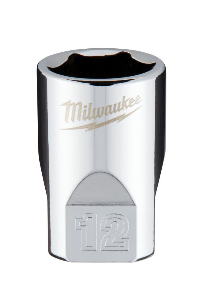 Головка торцева хромована 1/4'' 6гр. MILWAUKEE, 12мм (4932478320)