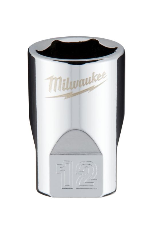 Головка торцева хромована 1/4'' 6гр. MILWAUKEE, 12мм (4932478320)