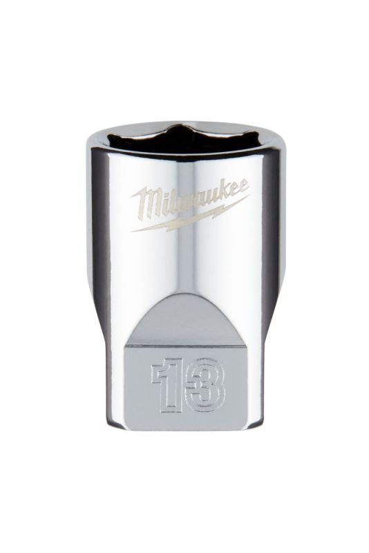 Головка торцева хромована 1/4'' 6гр. MILWAUKEE, 13мм (4932478321)