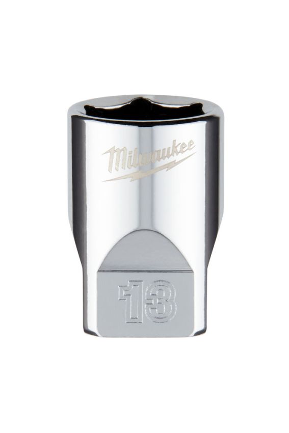 Головка торцева хромована 1/4'' 6гр. MILWAUKEE, 13мм (4932478321)