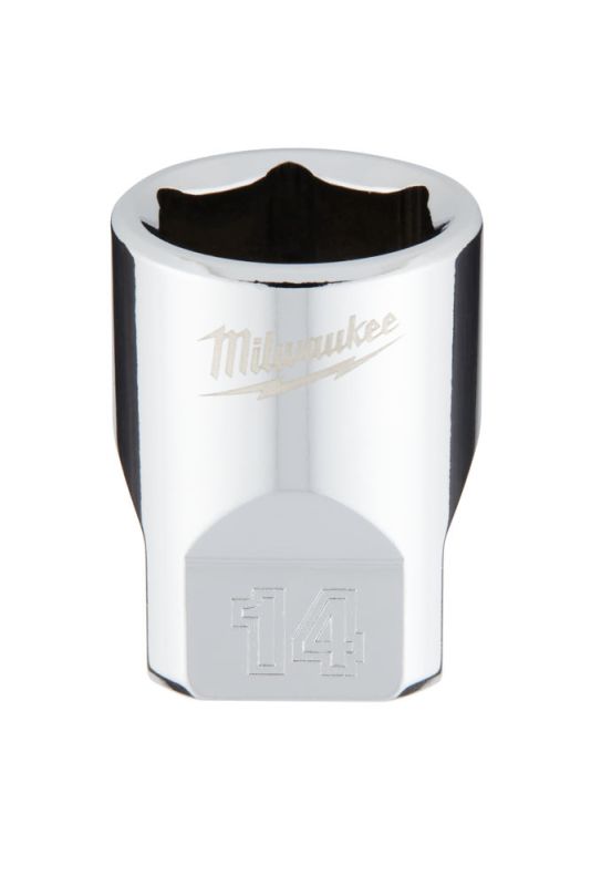 Головка торцева хромована 1/4'' 6гр. MILWAUKEE, 14мм (4932478322)