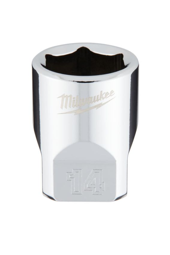 Головка торцева хромована 1/4'' 6гр. MILWAUKEE, 14мм (4932478322)