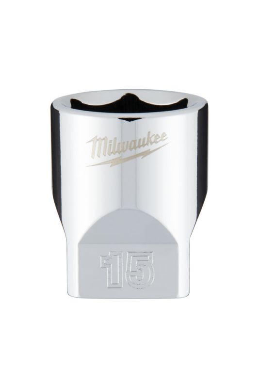 Головка торцева хромована 1/4'' 6гр. MILWAUKEE, 15мм (4932478323)