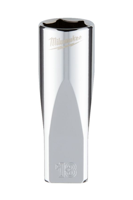 Головка торцева хромована 1/4'' 6гр. MILWAUKEE, подовжена, 13мм (4932478333)