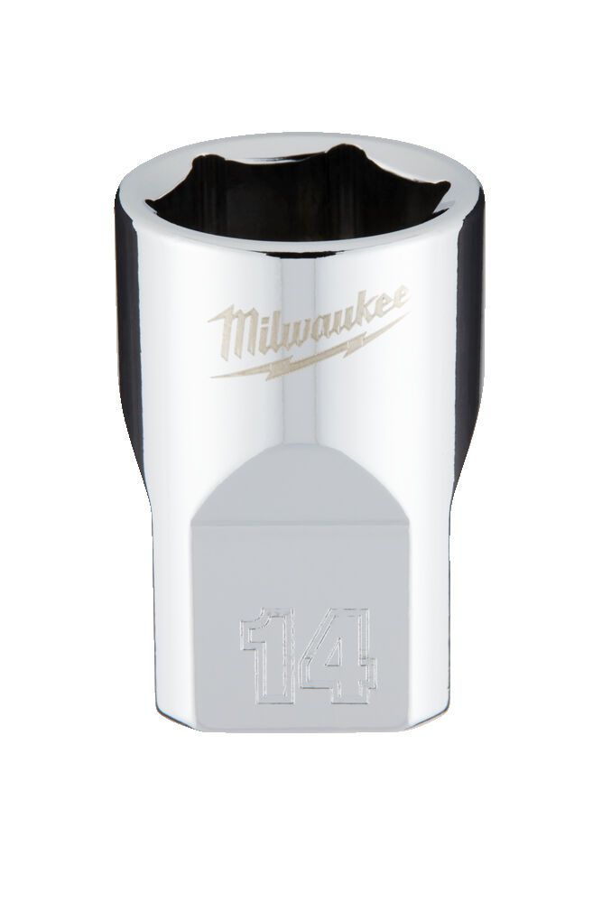 Головка торцева хромована 3/8'' 6гр. MILWAUKEE, 14мм (4932478344)
