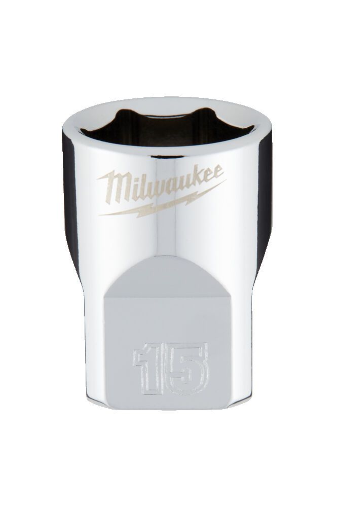 Головка торцева хромована 3/8'' 6гр. MILWAUKEE, 15мм (4932478345)
