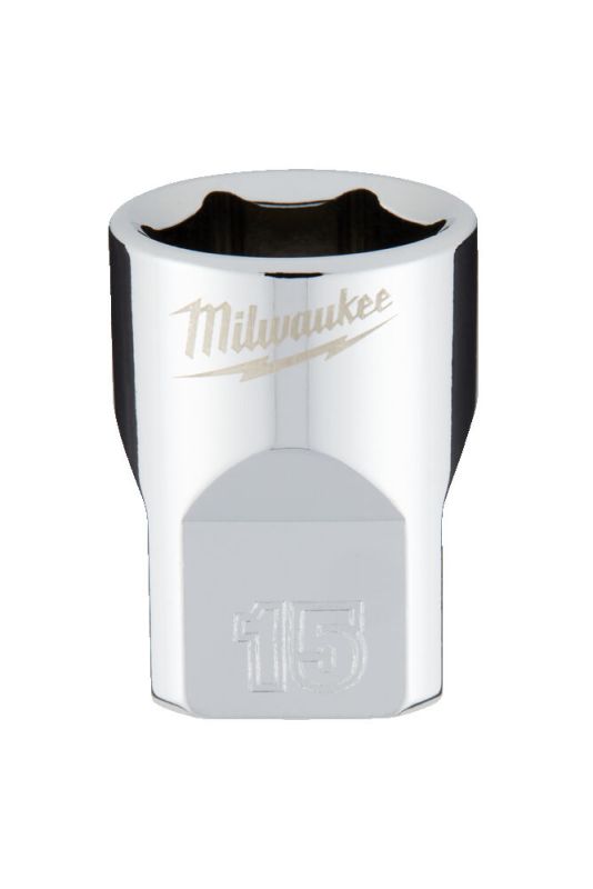 Головка торцева хромована 3/8'' 6гр. MILWAUKEE, 15мм (4932478345)