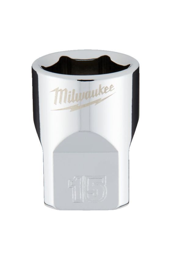 Головка торцева хромована 3/8'' 6гр. MILWAUKEE, 15мм (4932478345)