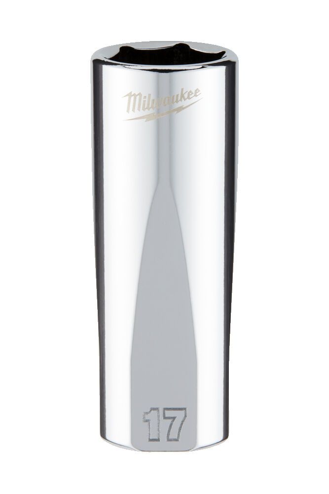 Головка торцева хромована 3/8'' 6гр. MILWAUKEE, подовжена, 17мм (4932478361)