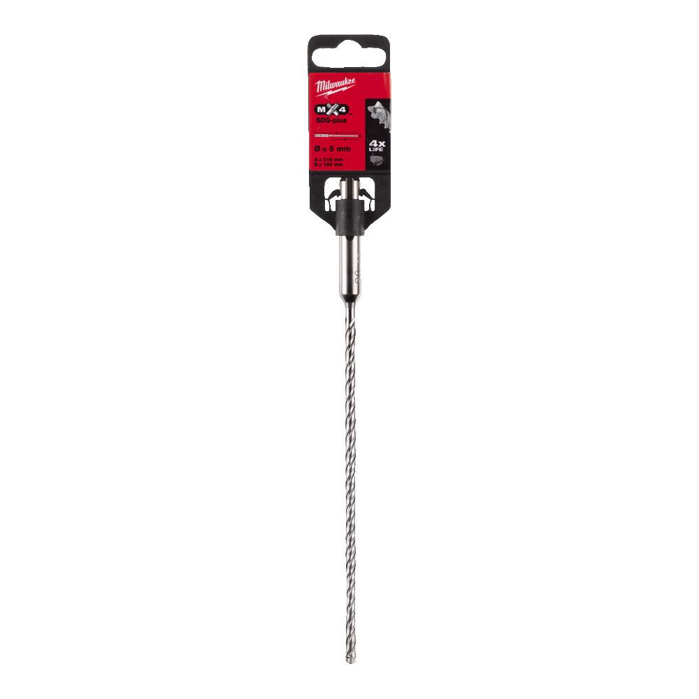Бур SDS-PLUS MX4 MILWAUKEE, діаметр 5,0х215х150мм (4932478465)