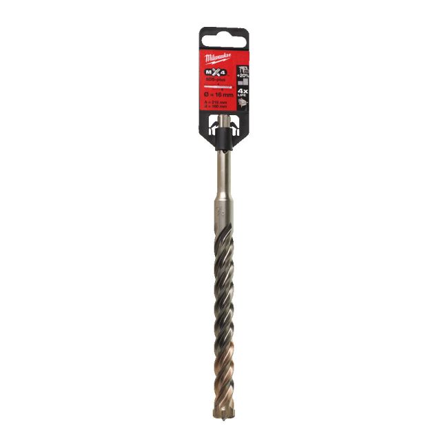 Бур SDS-PLUS MX4 MILWAUKEE, діаметр 17,0х210х150мм (4932478474)