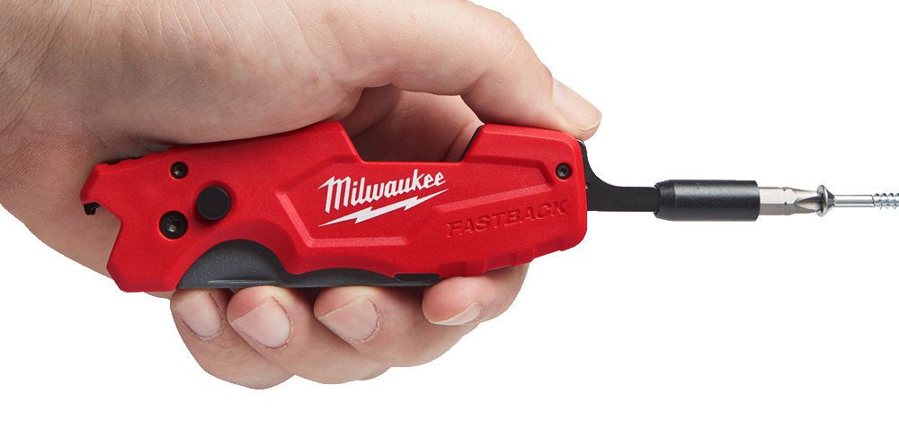 Ніж складний з трапецевидним лезом 6-в-1 FASTBACK MILWAUKEE зі зберіганням лез (4932478559)