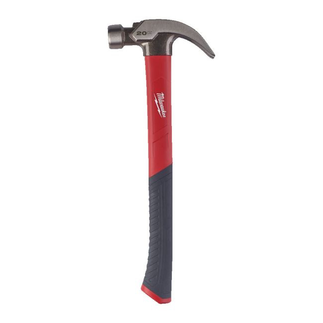 Молоток з закругленим цвяходером і рукояткою зі скловолокна Fiberglass MILWAUKEE, 570гр (4932478658)