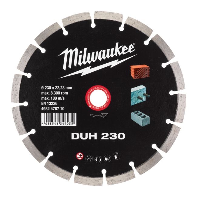Диск алмазний для твердого бетону, бетонних блоків та каменю DUH 230 MILWAUKEE (4932478710)