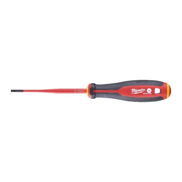 Викрутка з тригранною рукояткою ізольована VDE MILWAUKEE, SL 0,6х3,5х100мм (4932478714)
