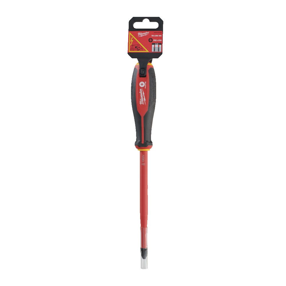 Викрутка з тригранною рукояткою ізольована VDE MILWAUKEE, PH3 X150мм (4932478723)