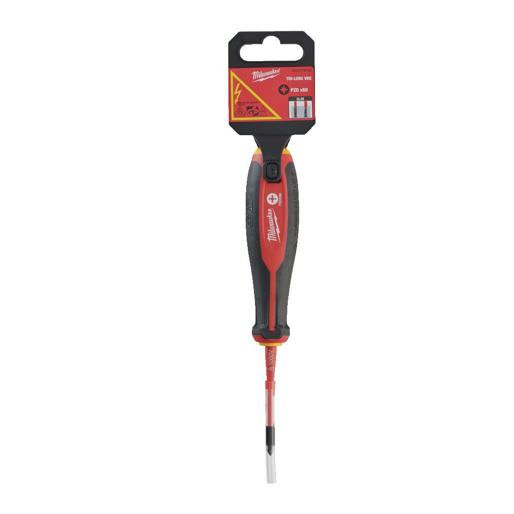 Викрутка з тригранною рукояткою ізольована VDE MILWAUKEE, PZ0х60мм (4932478724)