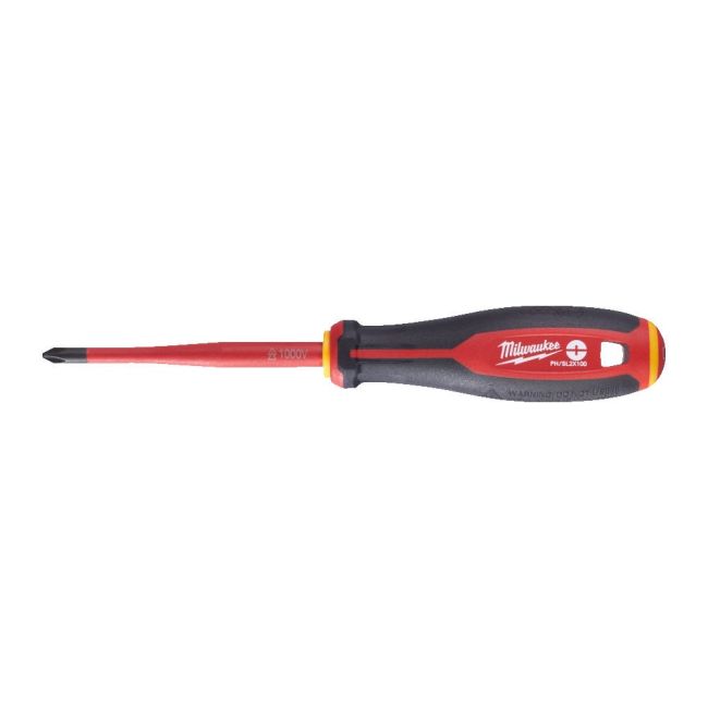 Викрутка з тригранною рукояткою ізольована VDE MILWAUKEE, PH/SL2х100мм (4932478734)