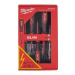 Набір викруток ізольованих VDE MILWAUKEE, (SL3/SL4/PZ1/PZ2 / викрутка-тестер) (5шт) (4932478737)