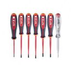 Набір викруток ізольованих VDE MILWAUKEE, (SL2,5/ SL3/ SL4/ SL5.5/ PH1/PH2 / викрутка-тестер) (7шт) (4932478739)