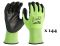 Рукавиці робочі сигнальні Hi-Vis MILWAUKEE, з опором порізам 3/C рівня, розмір 11/XXL, (144 пари) (4932479023)