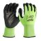 Рукавиці робочі сигнальні Hi-Vis MILWAUKEE, з опором порізам 3/C рівня, розмір 11/XXL, (144 пари) (4932479023)