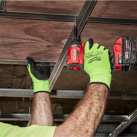 Рукавиці робочі сигнальні Hi-Vis MILWAUKEE, з опором порізам 3/C рівня, розмір 11/XXL, (144 пари) (4932479023)
